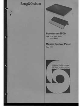Bang and Olufsen Beomaster 6500 service manual PDF